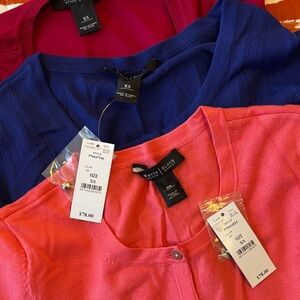 3 White House Black Market Button-Up Cardigans NWT